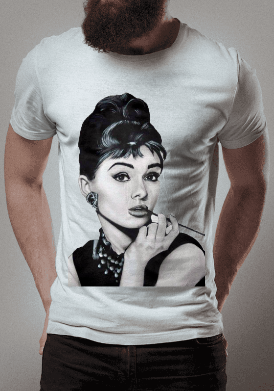 Audrey Hepburn/Bonequinha de Luxo/Desenho a mão por Aline M. Gobbi